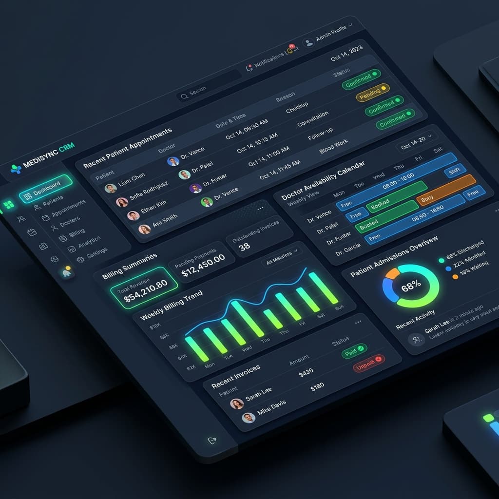 Hospital CRM & Admin Dashboard
